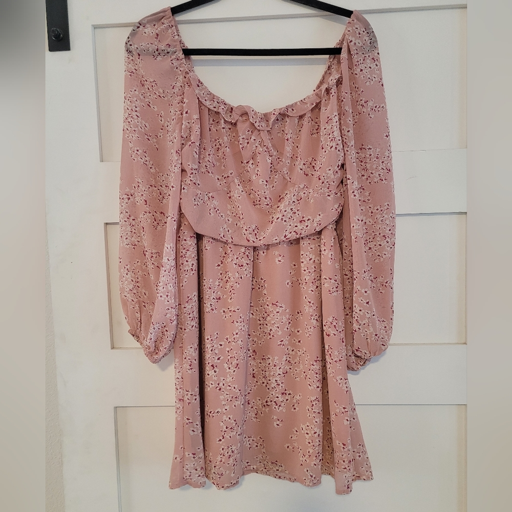Pink All in Favor Flowy Short Dress Women's Medium